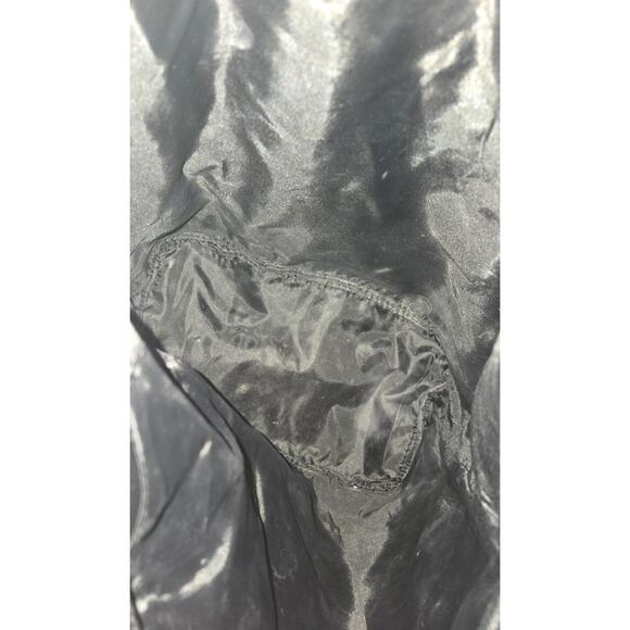 Victoria's Secret Black Ladies Drawstring Faux Leather Backpack - Picture 7 of 7